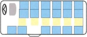 24人乗りバスの座席表