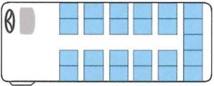 25人乗りバスの座席表